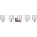 Progress Lighting Brushed Nickel 41-1/2 in. 100W 5-Light Bath Light 