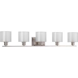 41-1/2 in. 100W 5-Light Bath Light in Brushed Nickel