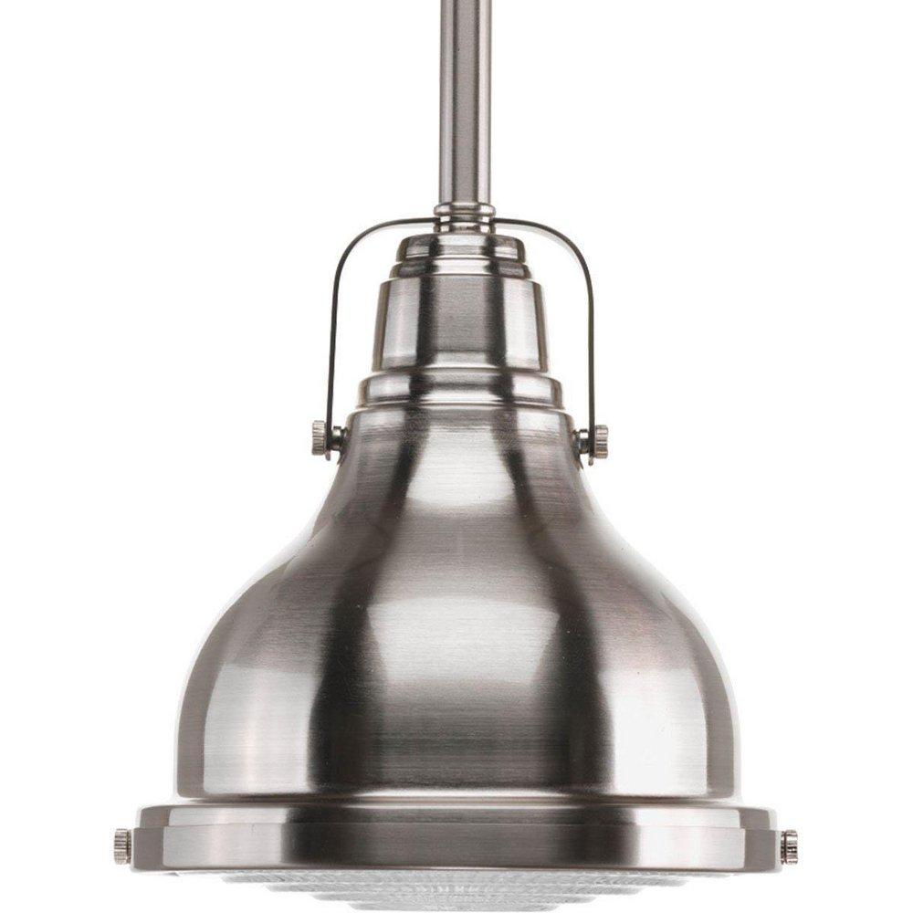 Progress Lighting Brushed Nickel 40W 1-Light Medium Pendant Light 