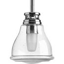 35W 1-Light Double Loop Halogen Mini Pendant in Polished Chrome