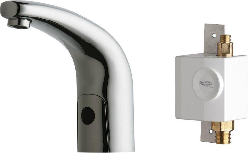 Chicago Faucets Polished Chrome Sensor Bathroom Sink Faucet 