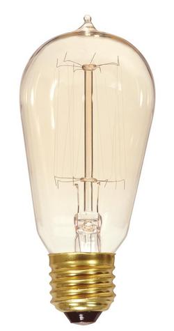 60W 5-1/5 in. ST19 Incandescent Light Bulb with a Medium E-26 Base Dimmable in Warm White