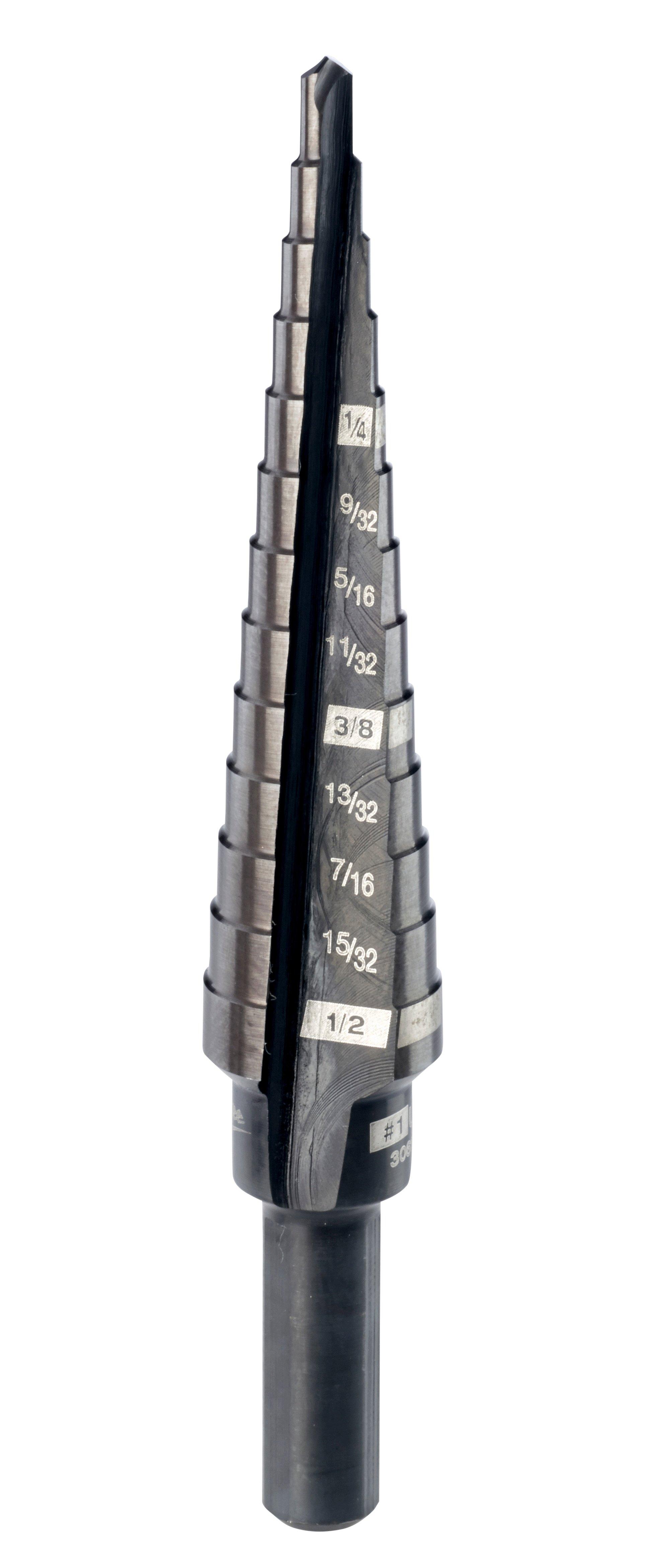Milwaukee&reg; Silver 1-Piece Black Oxide Step Drill Bit 