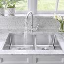 BLANCO Satin 33 x 18 in. No Hole Stainless Steel Double Bowl Undermount Kitchen Sink 