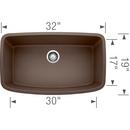 BLANCO Caf&eacute; 32 x 19 in. No Hole Composite Single Bowl Undermount Kitchen Sink 