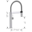 BLANCO Chrome Single Handle Pull Down Kitchen Faucet 