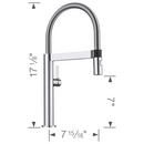 BLANCO Chrome Single Handle Pull Down Kitchen Faucet 