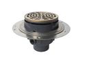 3 in. No Hub PVC Floor Drain with 5-1/2 in. Round Nickel Bronze Ring and Strainer