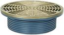 Sioux Chief 6 in. No Hub Ductile Iron Floor Drain Fixture with 9 in. Round Grate 