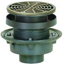 4 in. No Hub Cast Iron Floor Drain Assembly with 6-1/2 in. Round Nickel Bronze Grate