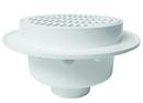 Plastic 3 in. Floor Sink in White with 1/2 in. PVC Strainer