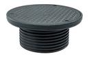 4 in. No Hub Ductile Iron Cleanout Fixture with 6-1/2 in. Round Ring and Cover