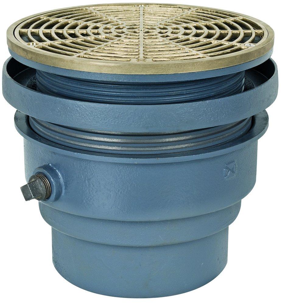 Sioux Chief No Hub Ductile Iron Nickel Bronze Floor Drain 