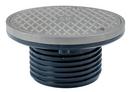 3 in. No Hub ABS Cleanout Fixture with 5-1/2 in. Round Stainless Steel Ring and Cover