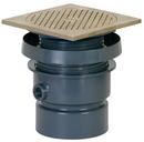 4 in. Hub PVC Cleanout Assembly with 6-5/8 in. Square Nickel Bronze Ring and Strainer