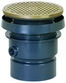 4 in. Hub PVC Cleanout Assembly with 6-1/2 in. Round Nickel Bronze Ring and Strainer