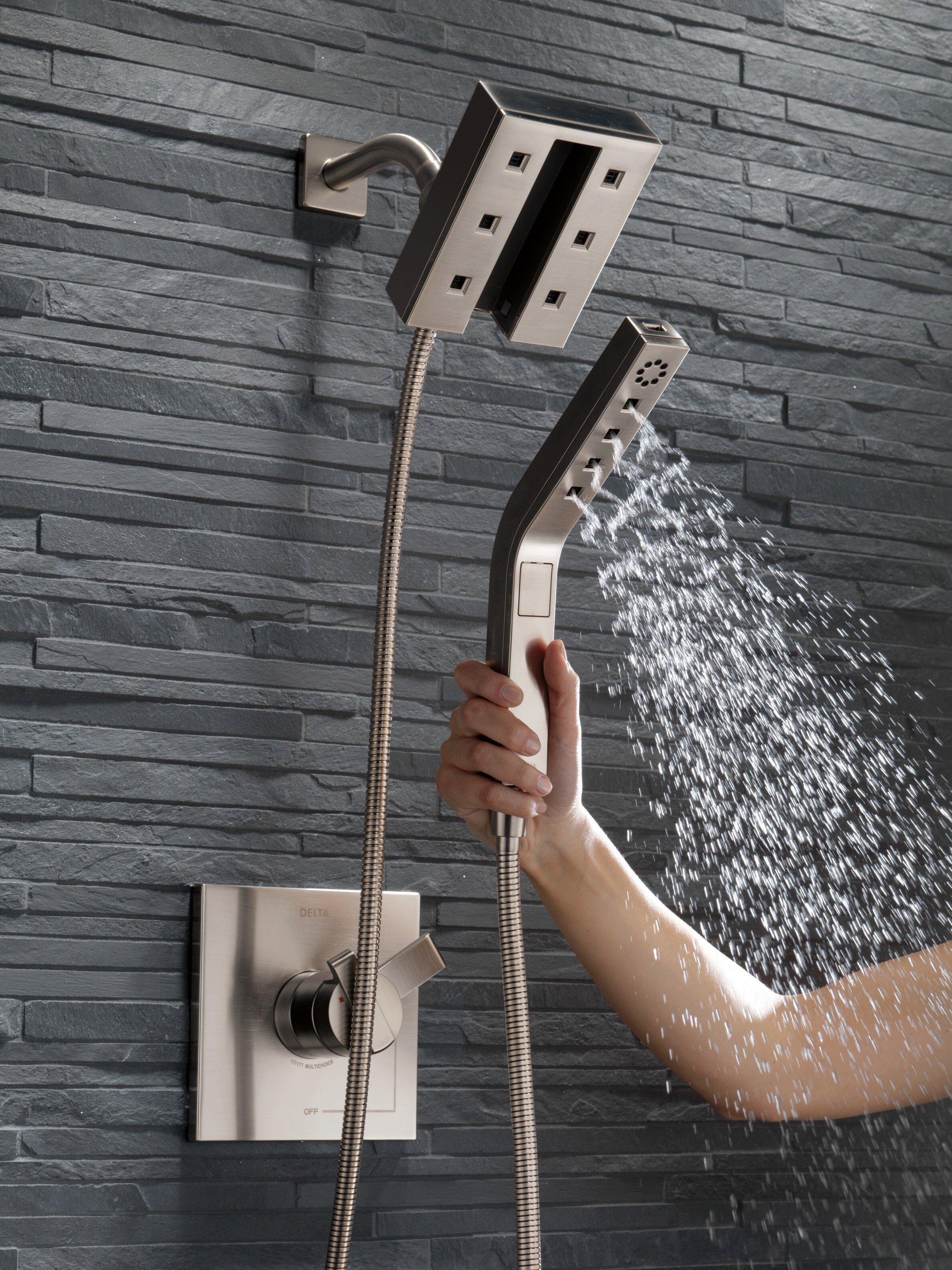 Delta Faucet Brilliance Stainless Two Handle Bathtub & Shower Faucet (Trim Only) 