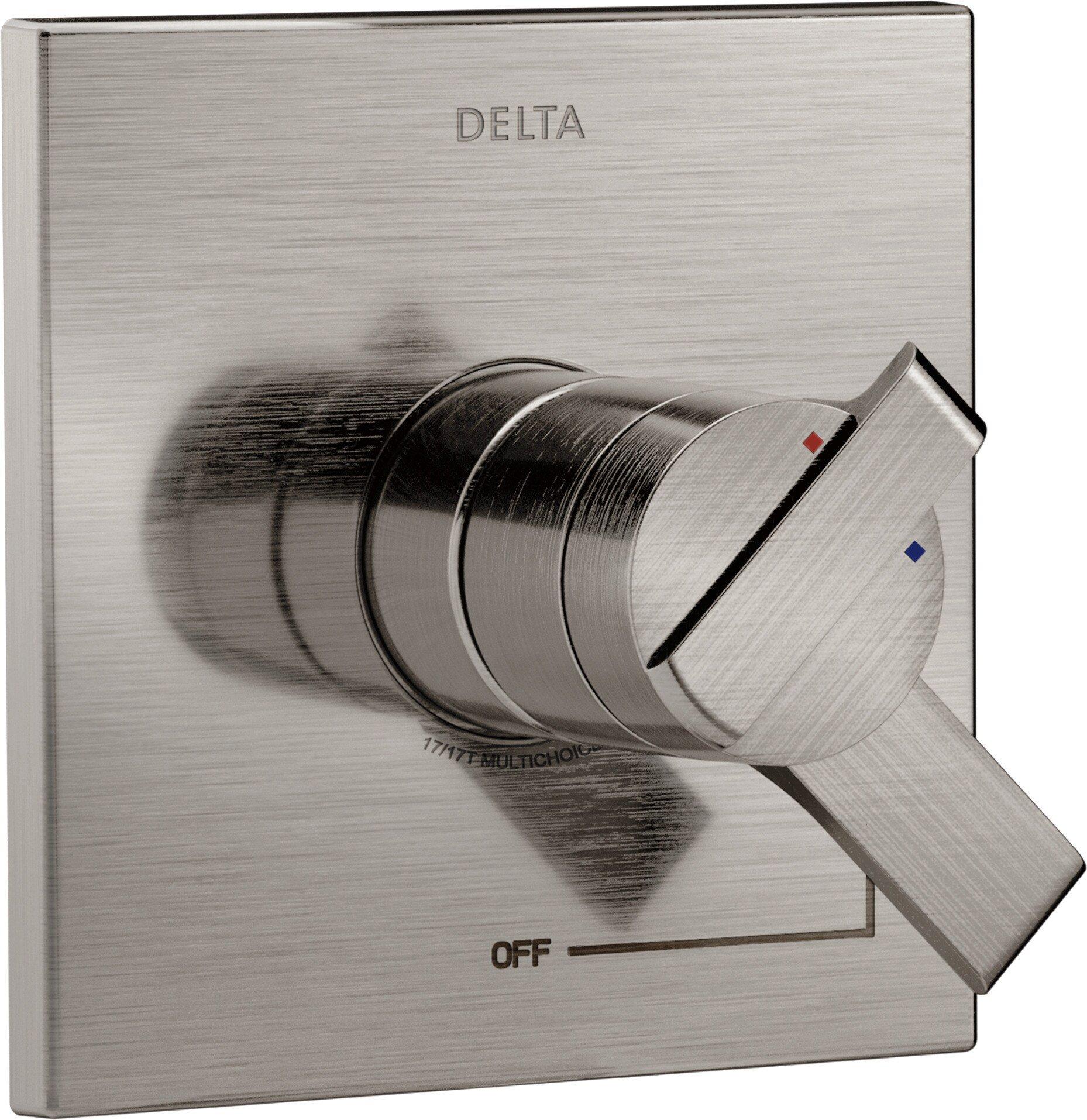 Delta Faucet Brilliance Stainless Two Handle Bathtub & Shower Faucet (Trim Only) 