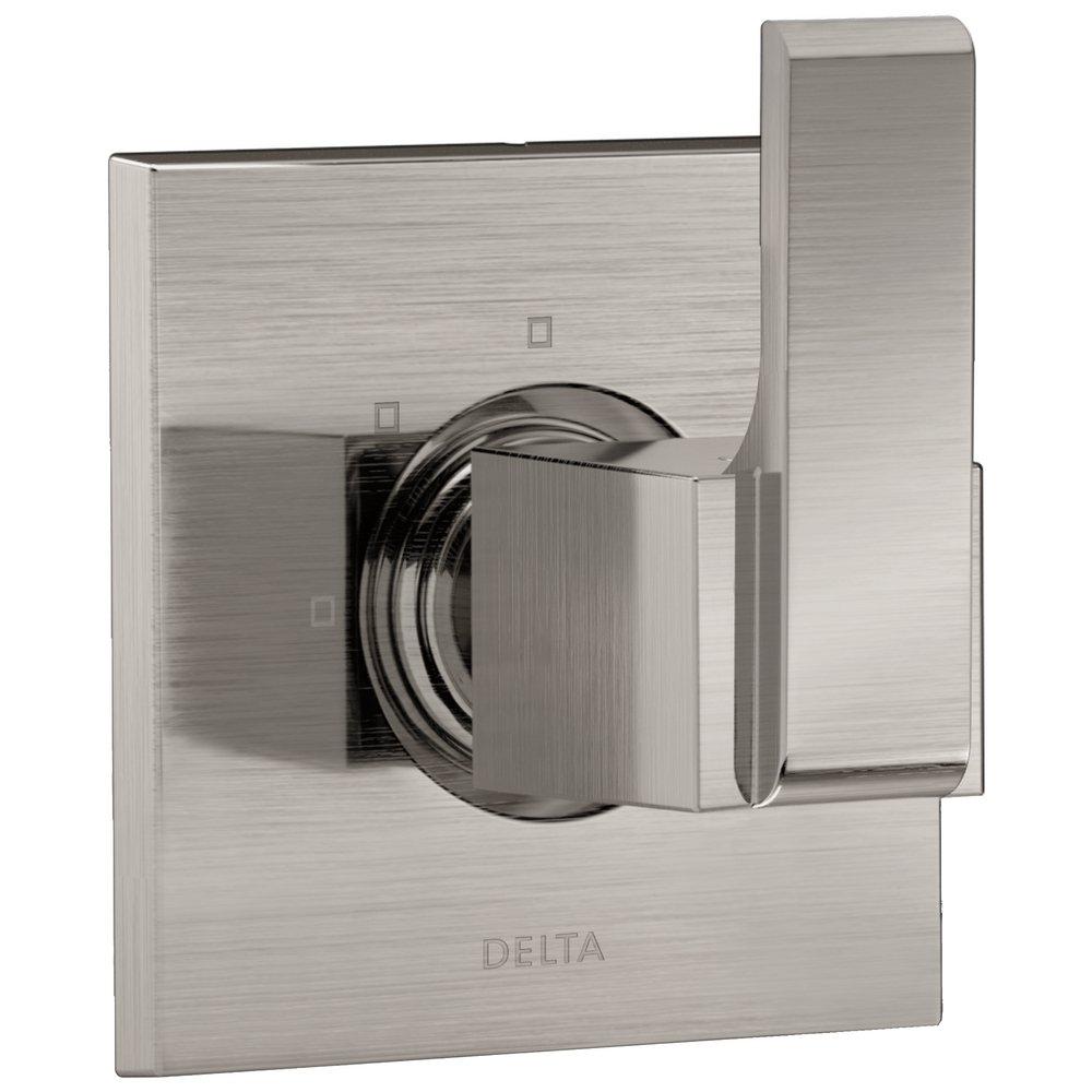 Delta Faucet Brilliance&reg; Stainless 3-Function Diverter Trim Only with Single Lever Handle 