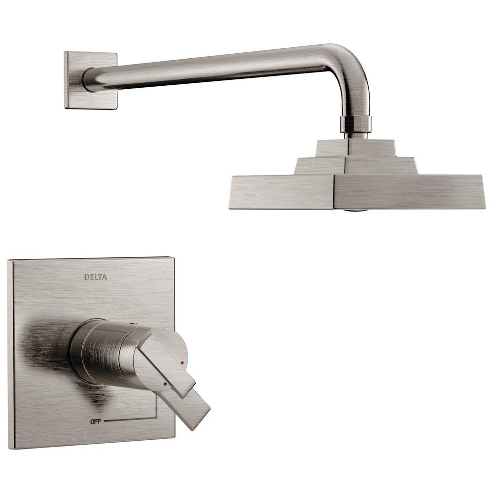 Delta Faucet Stainless Single Handle Single Function Shower Faucet (Trim Only) 