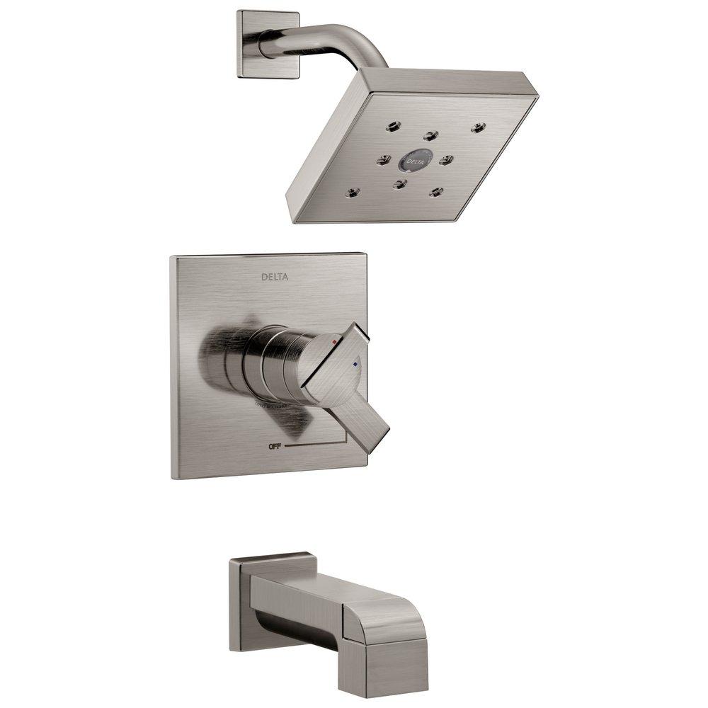 Delta Faucet Stainless Two Handle Single Function Bathtub & Shower Faucet (Trim Only) 