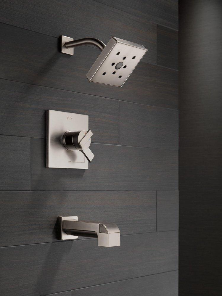 Delta Faucet Stainless Two Handle Single Function Bathtub & Shower Faucet (Trim Only) 