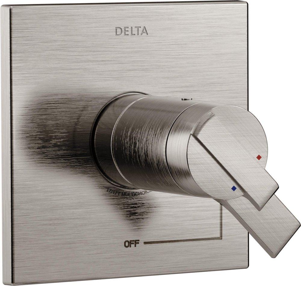 Delta Faucet Brilliance® Stainless Two Handle Dual Function Shower Faucet Trim Only 