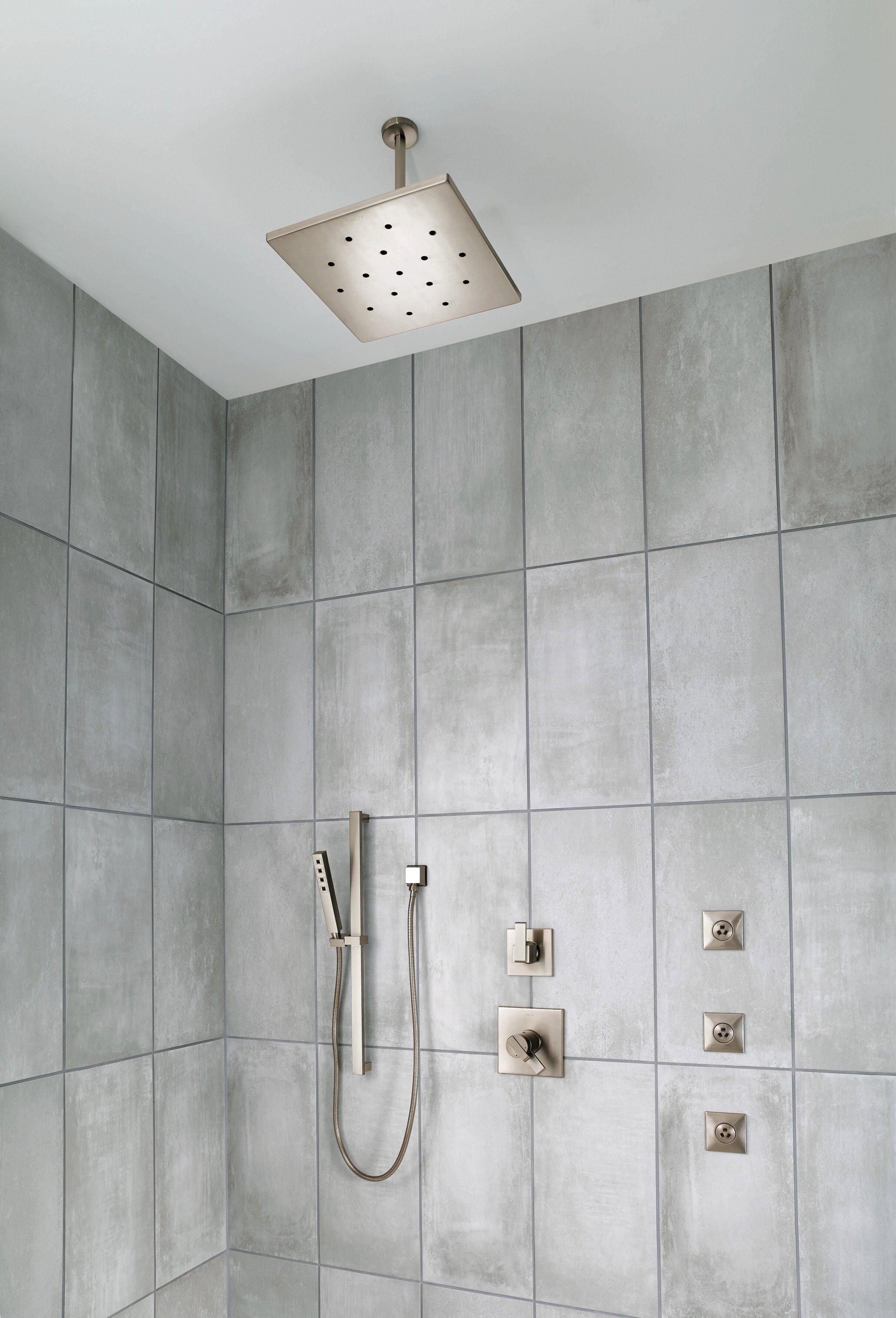 Delta Faucet Brilliance Stainless Two Handle Dual Function Shower Faucet Trim Only 