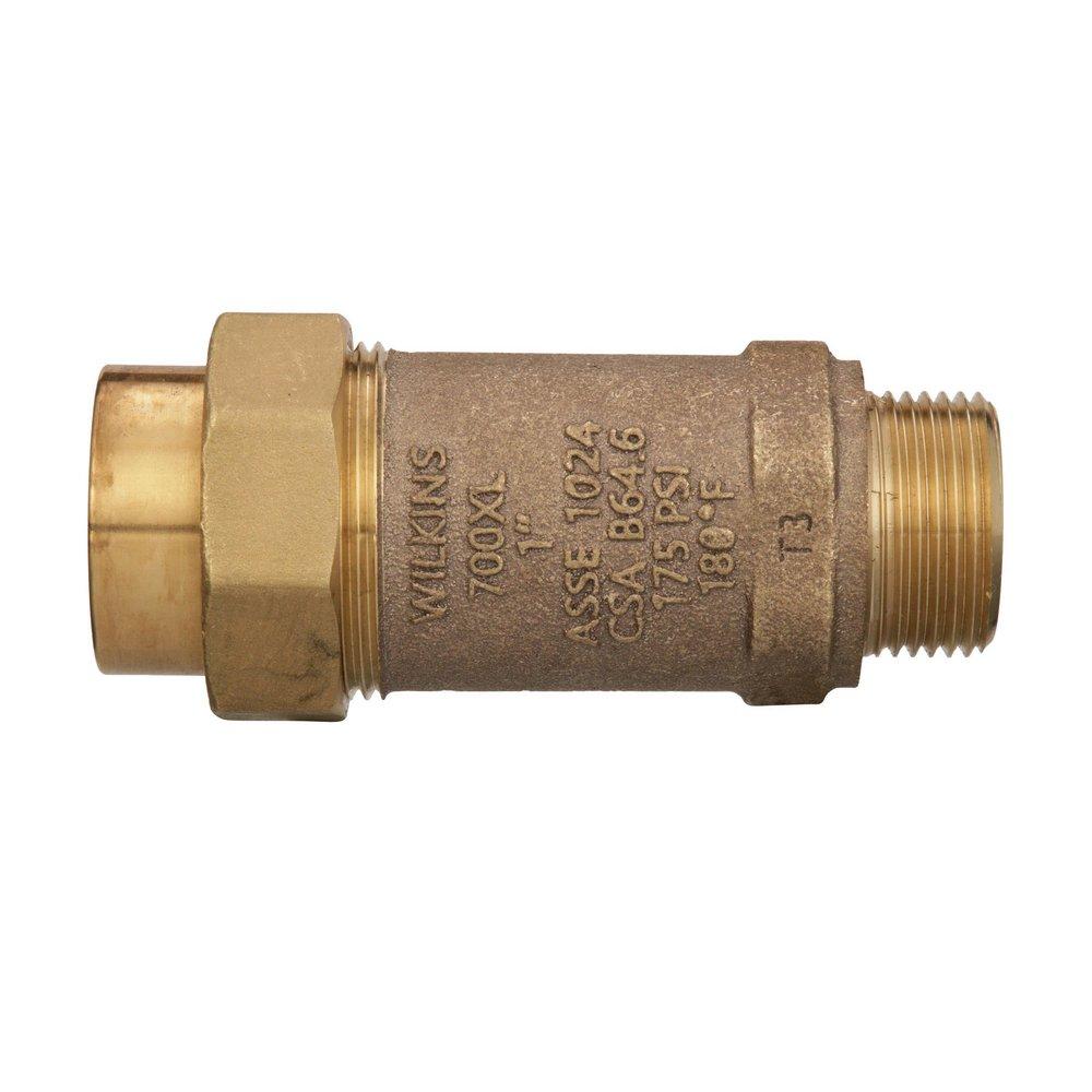 Zurn Wilkins Cast Bronze Cast Bronze Union Female Meter x Male Meter Threaded 175 psi Backflow Preventer 