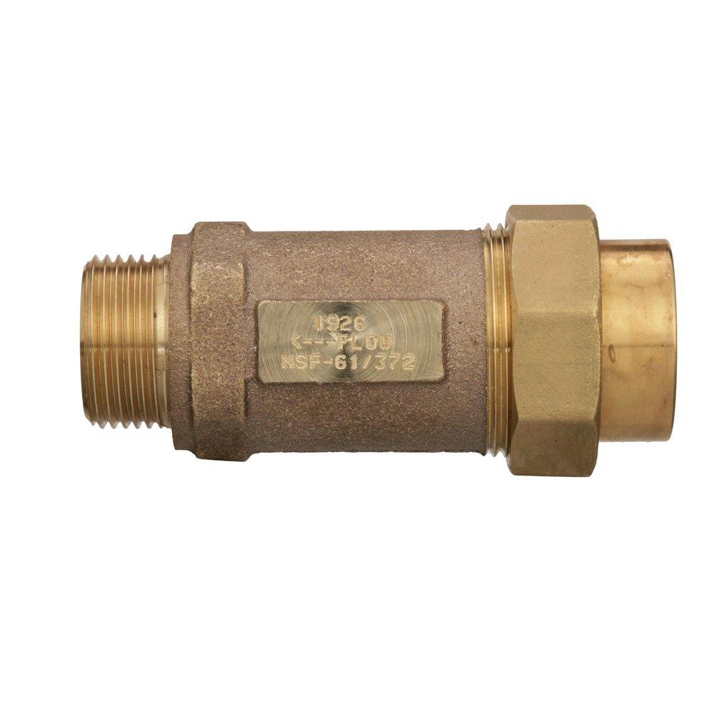 Zurn Wilkins Cast Bronze Cast Bronze Union Female Meter x Male Meter Threaded 175 psi Backflow Preventer 