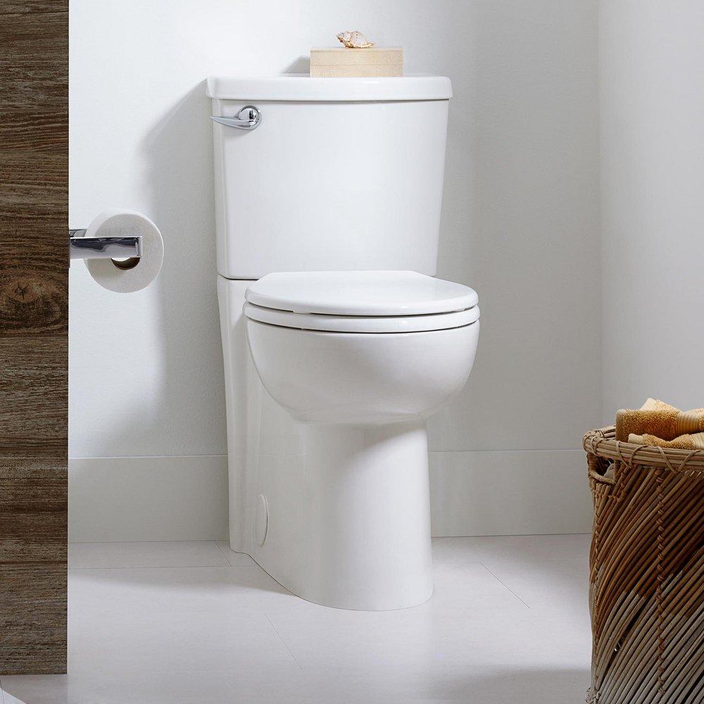 American Standard White 1.28 gpf Elongated Floor Mount Two Piece Toilet 