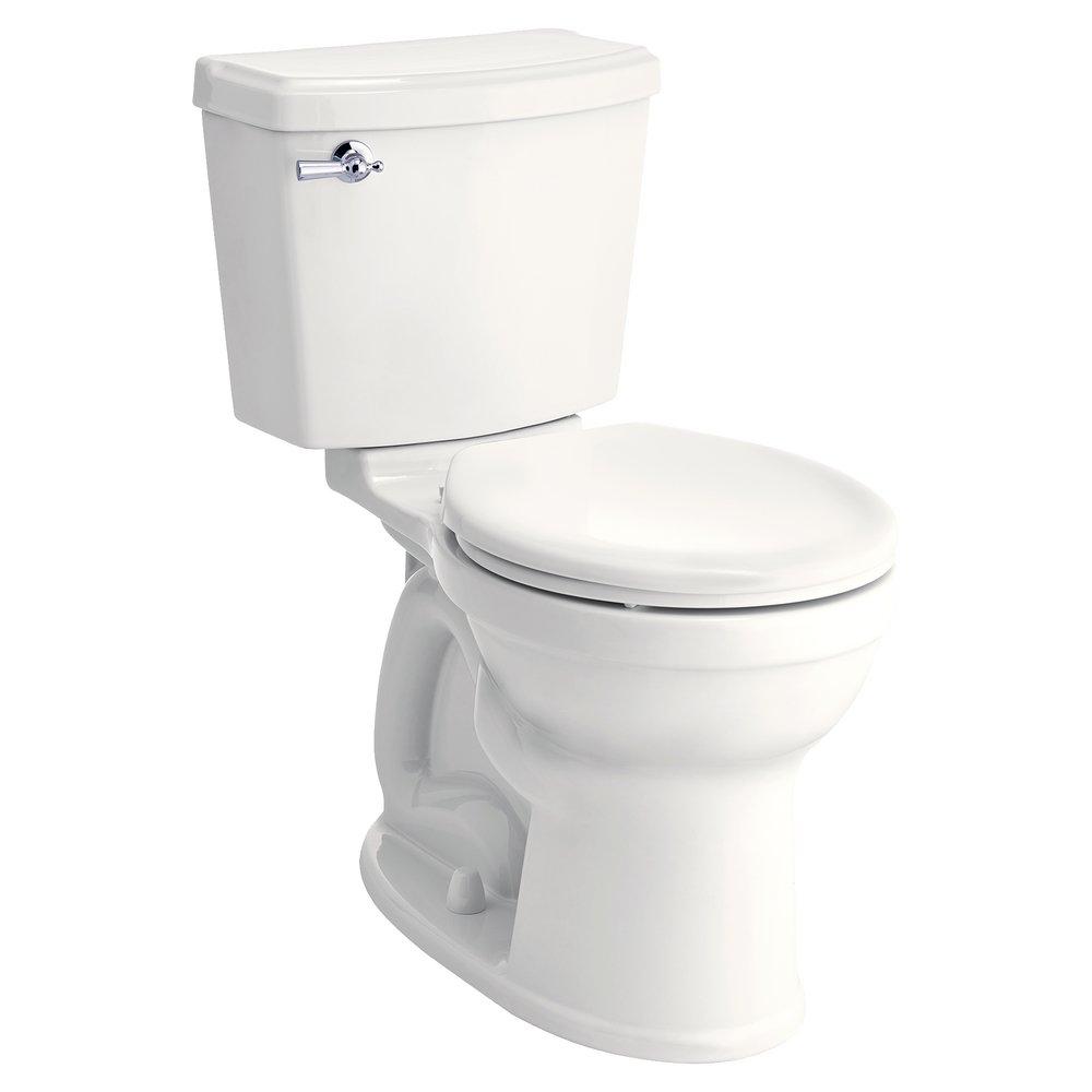 1.28 gpf Round Two Piece Toilet in White 
