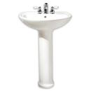 American Standard White 1-Hole Pedestal Bathroom Sink with Center Drain 