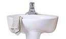 American Standard White 1-Hole Corner Pedestal Sink with Center Drain 