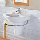 24-1/4 x 20 in. Semi-Pedestal Bathroom Sink in White 
