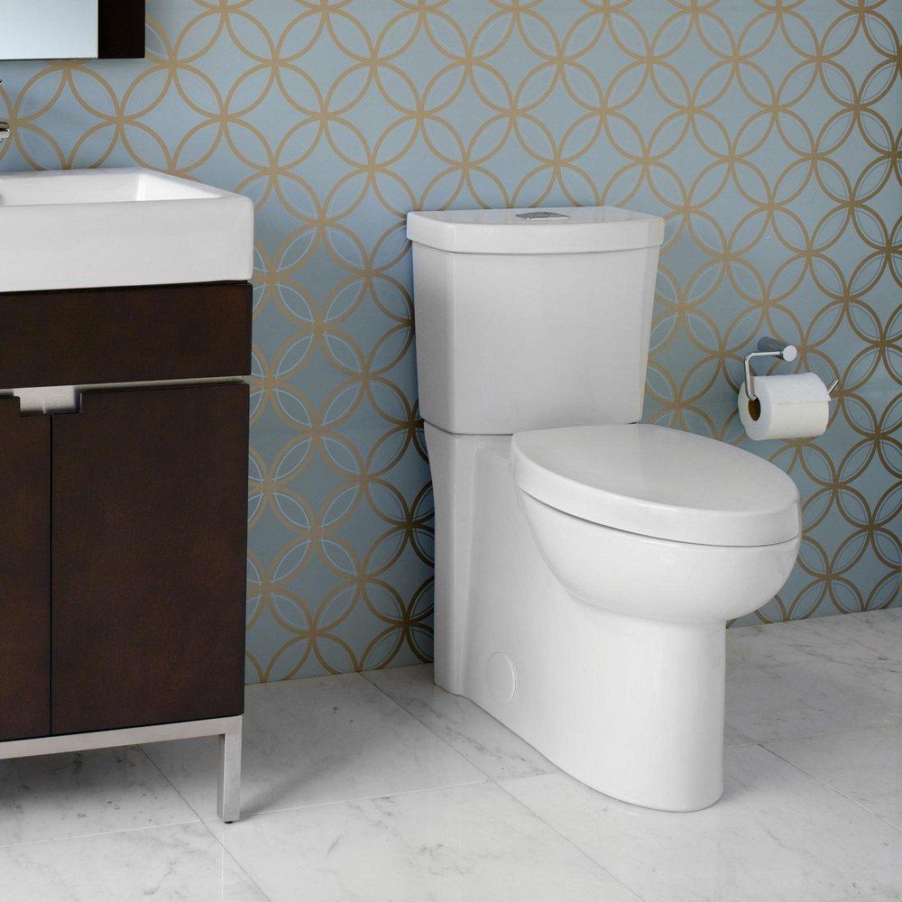 1.1 gpf/1.6 gpf Dual Flush Elongated Two Piece Toilet in White 
