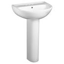 22 x 17 in. Oval Pedestal Sink with Base White 