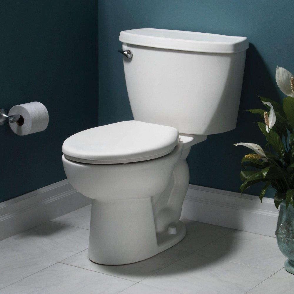 American Standard White 1.1 gpf Elongated Floor Mount Two Piece Toilet 