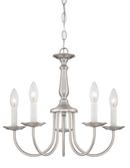 NUVO Brushed Nickel 60W 5-Light Candelabra E-12 Incandescent Chandelier 