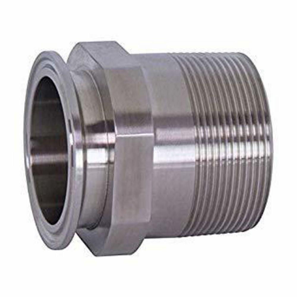 1-1/2 x 1-1/4 in. 316L Stainless Steel Clamp x MPT Adapter #7 