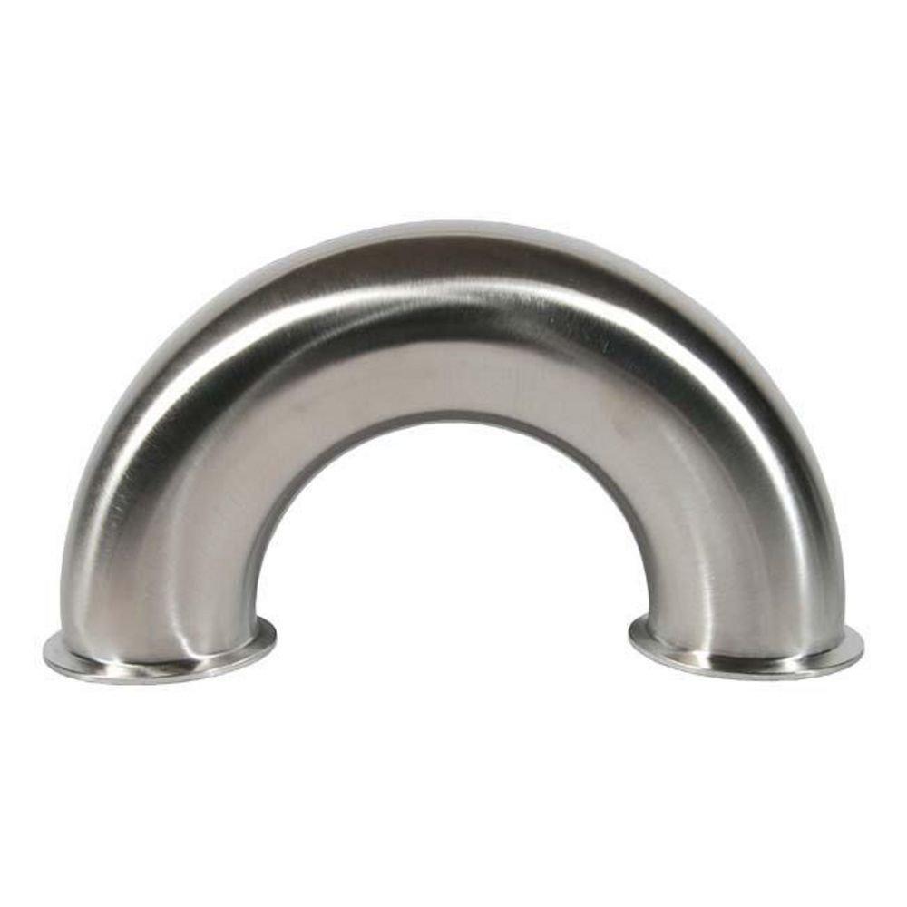 FNW&reg; Polished No. 7 Clamp 304 Stainless Steel 180 Degree Return U-Bend 