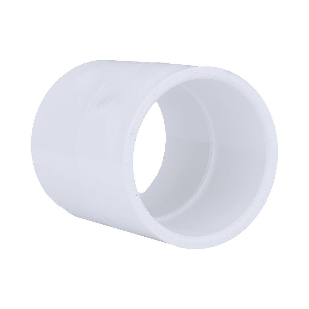 White PVC Schedule 40 Coupling 