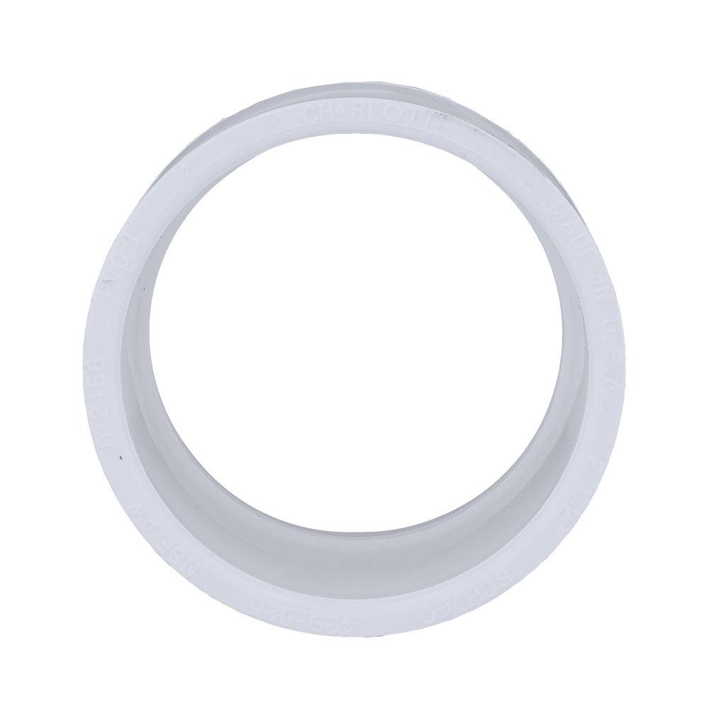 White PVC Schedule 40 Coupling 
