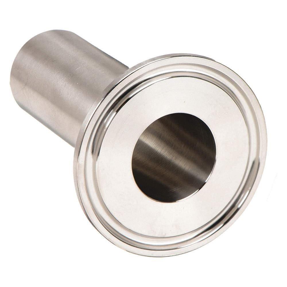 1/2 in. 304 Stainless Steel Clamp x Butt Weld Long Ferrule #7 
