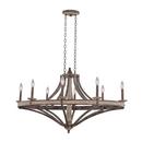 Kalco Lighting Florence Gold 43-3/4 in. 60W 8-Light Candelabra E-12 Incandescent Chandelier 