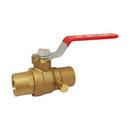 1 in. Brass Full Port Solder 600# Ball Valve