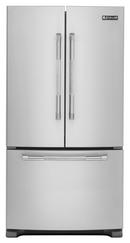 35-5/8 in. 14.38 cu. ft. French Door Refrigerator in Stainless Steel/Grey