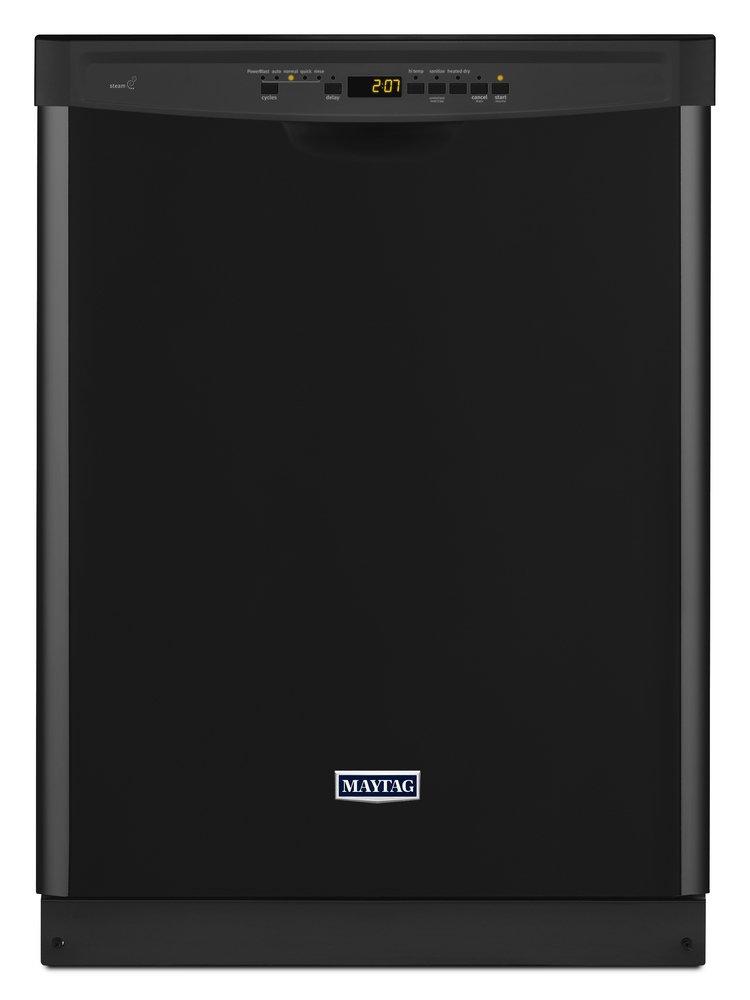 Maytag Black 23-7/8 in. 50dB 5-Cycle Built-In Undercounter Dishwasher with 13-Place Setting 