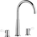 Elkay Polished Chrome Two Handle Lever Deck Mount Food Service Faucet 
