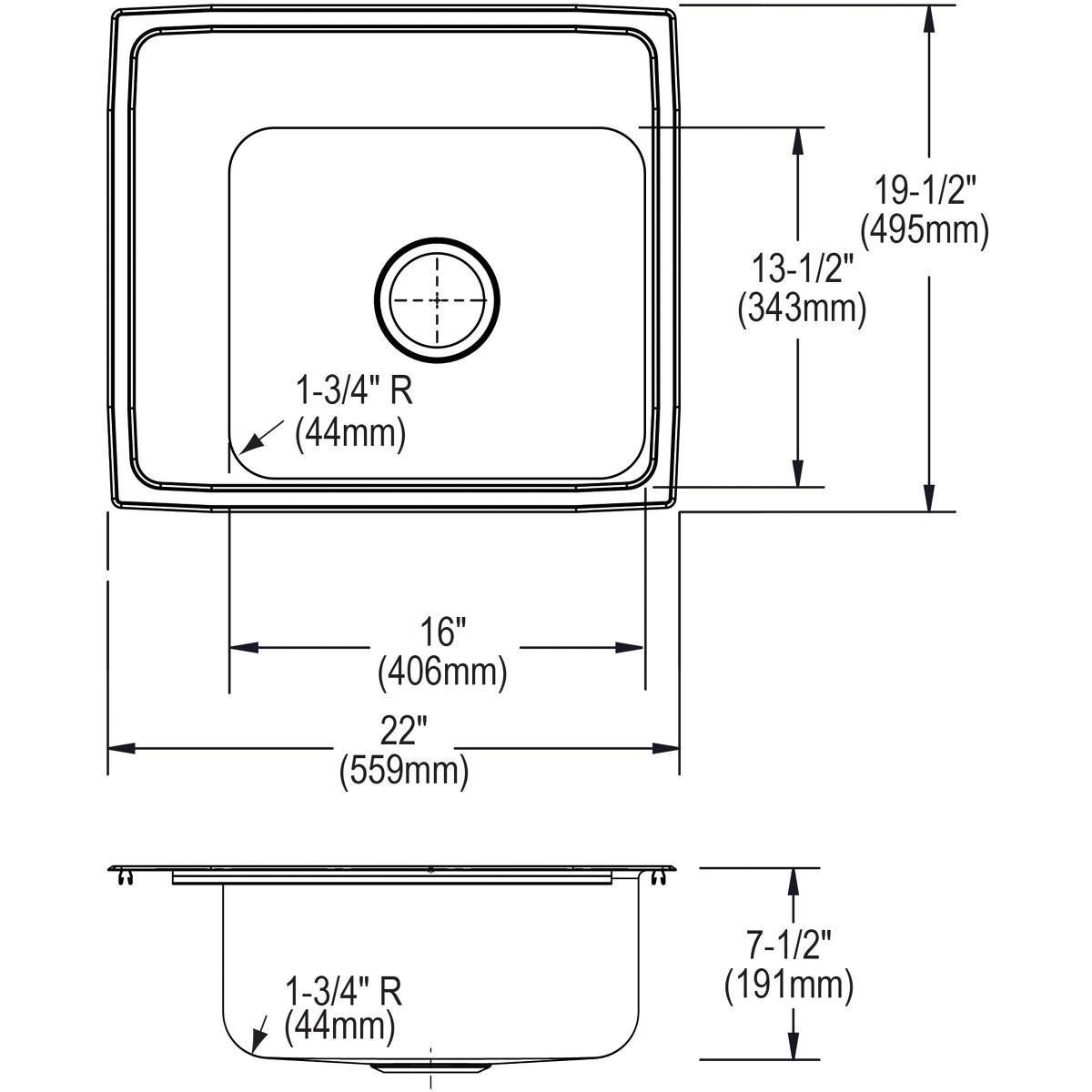 Elkay Polished Chrome Two Handle Lever Deck Mount Food Service Faucet 